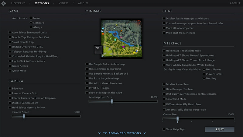Dota 2 Settings