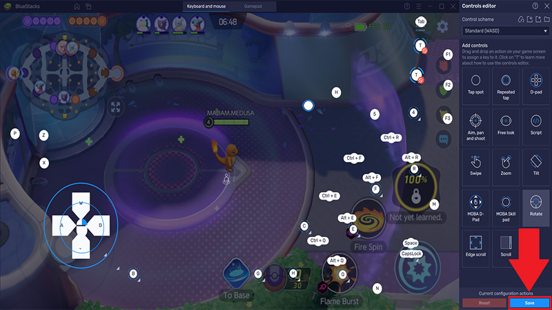 Control settings - BlueStacks