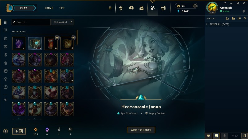 Epic Skin Heavenscale Janna - Hextech crafting