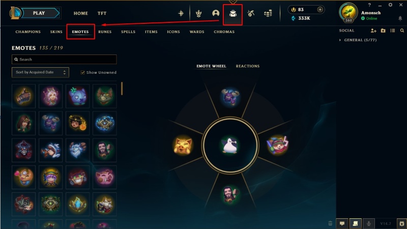 How to use emotes in League of Legends