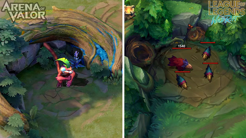 Wild Rift vs Arena of Valor jungle camp