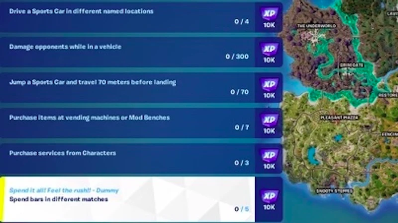 Fortnite Dummy's Joyride Quests