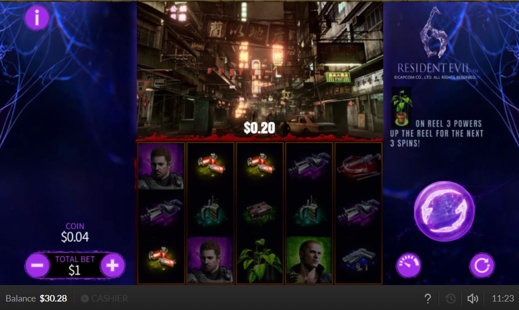 Resident Evil slot screenshot