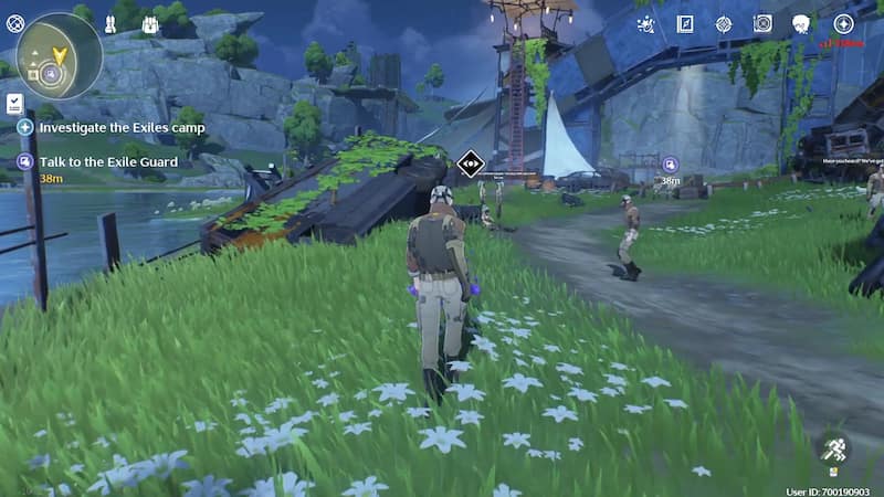 Talk to the Exile guard in Wuthering Waves
