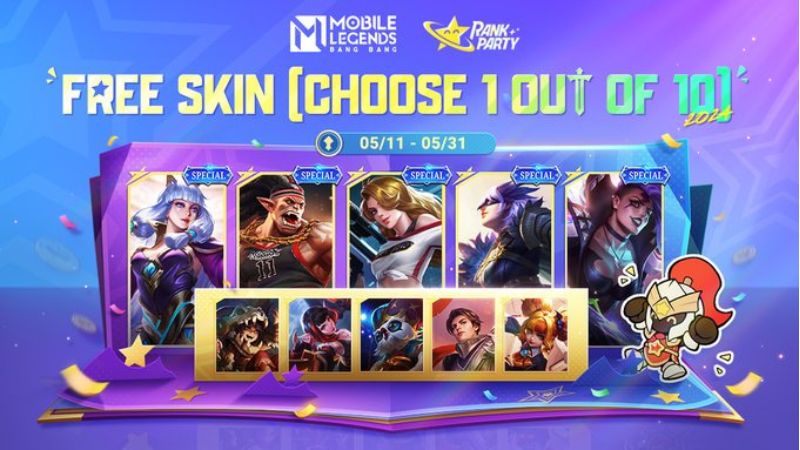 MLBB Rank Party event gives free hero, skin, and more