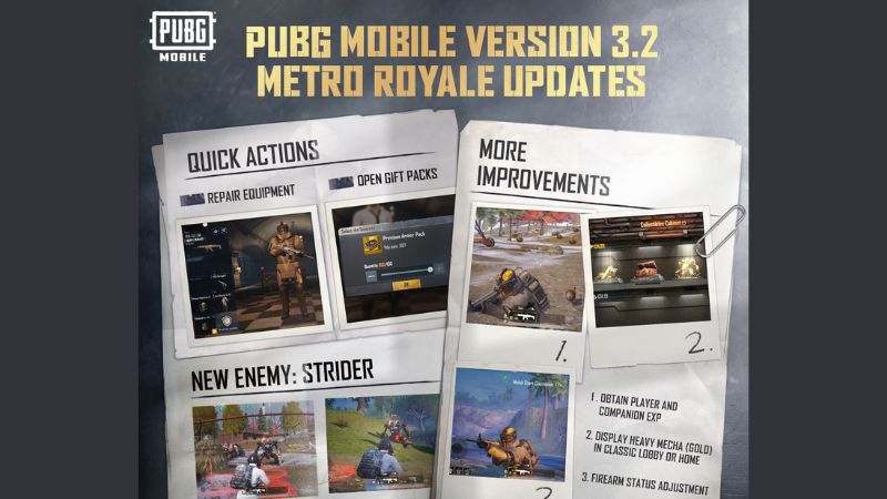 PUBG Mobile Version 3.2 brings big Metro Royale updates