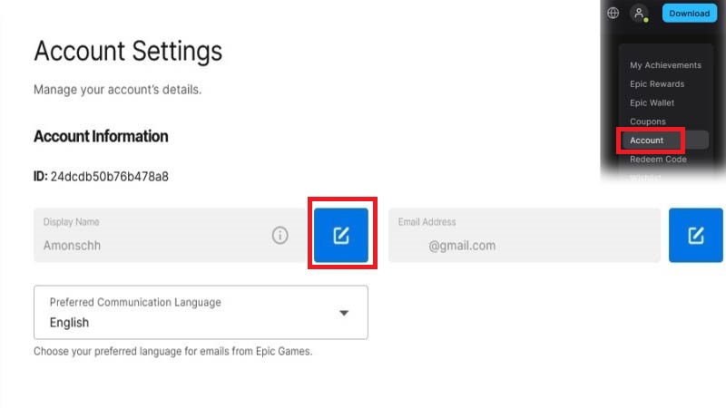 How to change Rocket League name on Epic Games
