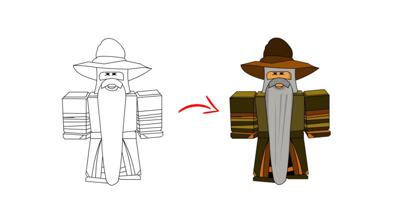 How to draw a Roblox character