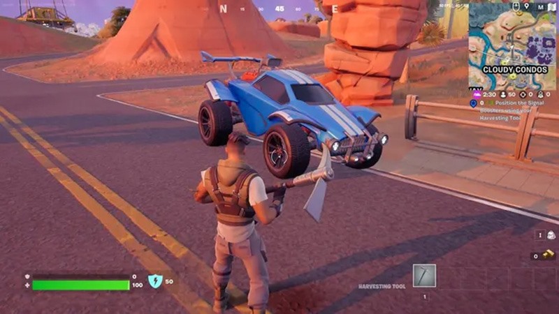 Rocket League cars in Fortnite