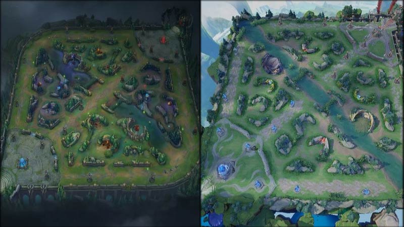 Wild Rift vs Arena of Valor map