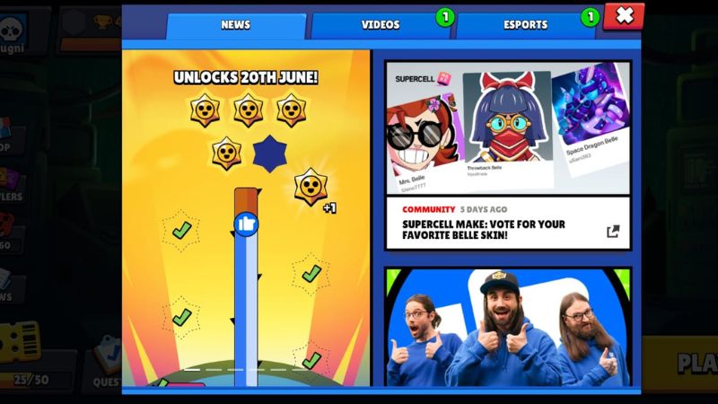 Brawl Stars Thumbs Up Event Tracker
