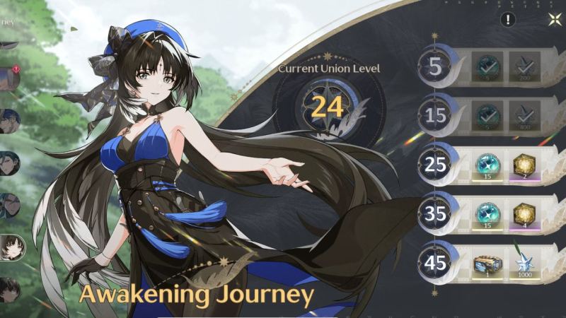 Wuthering Waves union level rewards