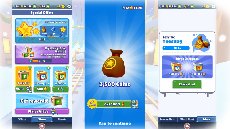 How to get 100000 coins in Subway Surfers? Open Mystery Boxes!