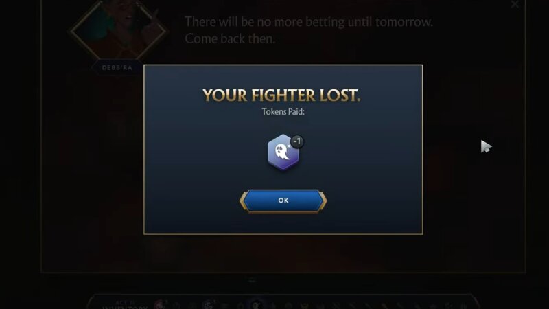 Losing a bet in Omexe Daily Duel
