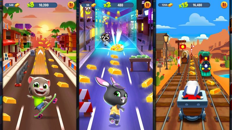 Talking Tom Gold Run - games like Subway Surfers
