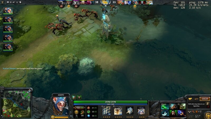 High ping causes Dota 2 lag