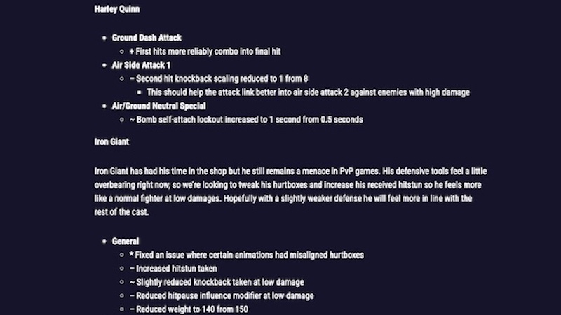 MultiVersus Season 2 Patch Notes