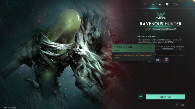 Energy Links in Once Human