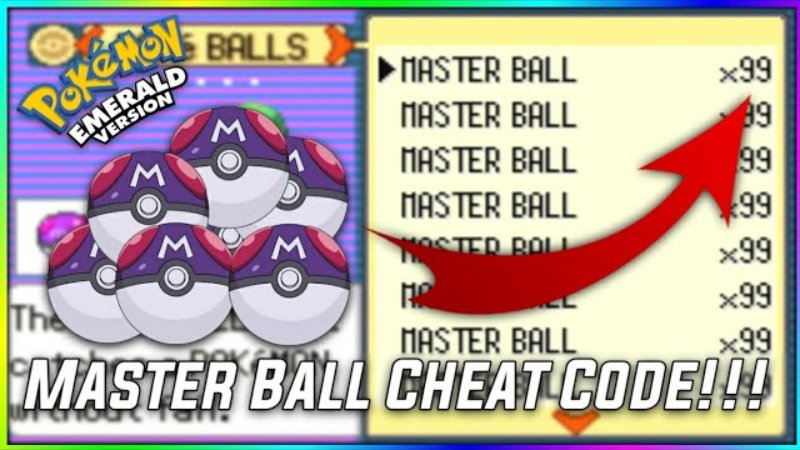 Pokemon Sapphire Cheat Codes like infinite master balls