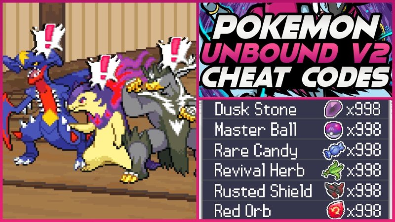 Cheats for Pokemon Unbound can get you a lot