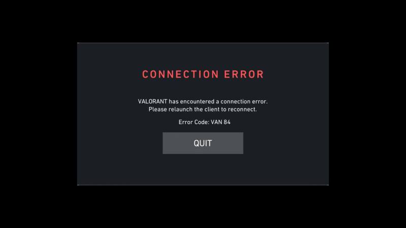 VALORANT VAN 84 error