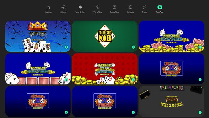 Bet365 Video Poker