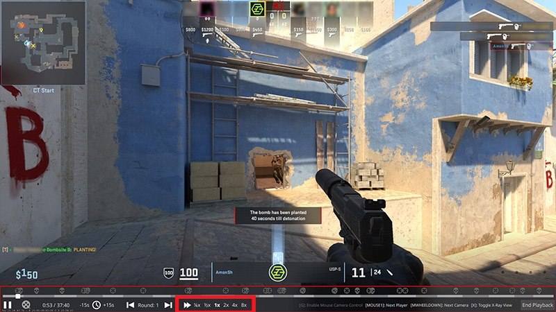How to fast forward CS2 replay? DemoUI
