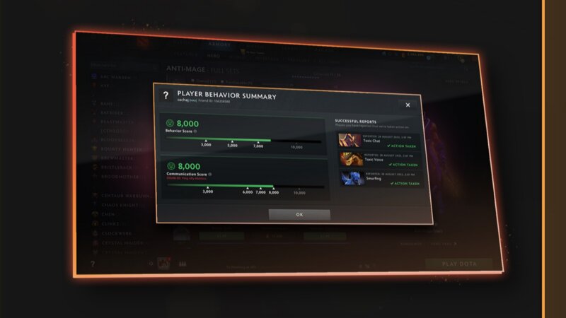 Behavior Score on Player Behavior Summary page