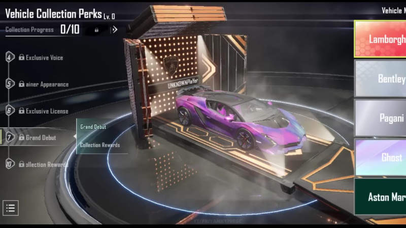 Level Upgrades in PUBG Mobile x Lamborghini