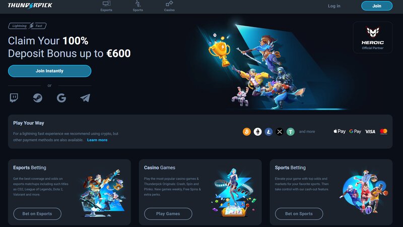 Thunderpick deposit bonus