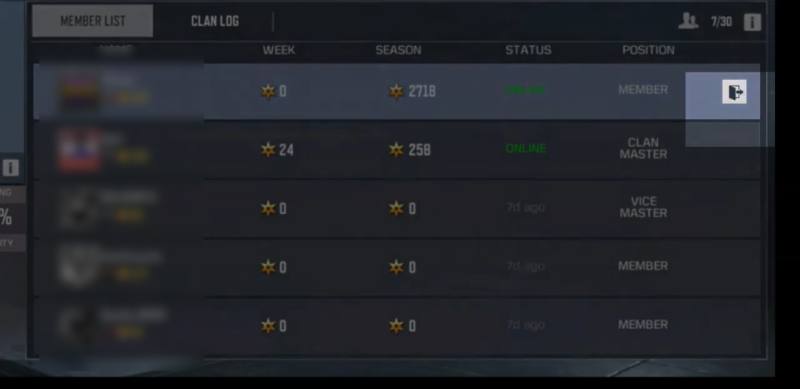 COD Mobile Clan Leave