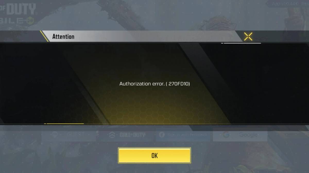 COD Mobile authorization error fixes