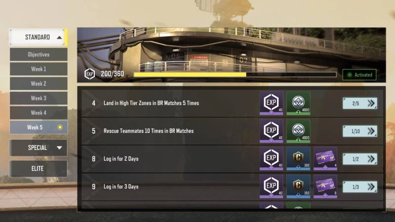 COD Mobile challenge pass missions