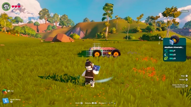 How to make a car in lego fortnite
