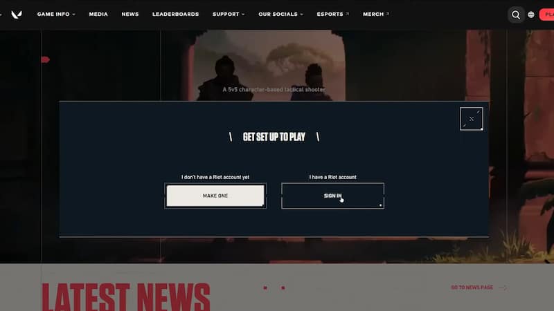 VALORANT Password change