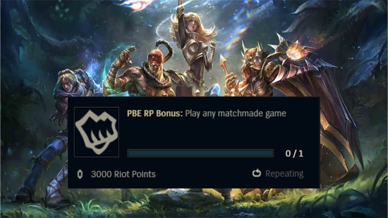 League of Legends PBE rewards