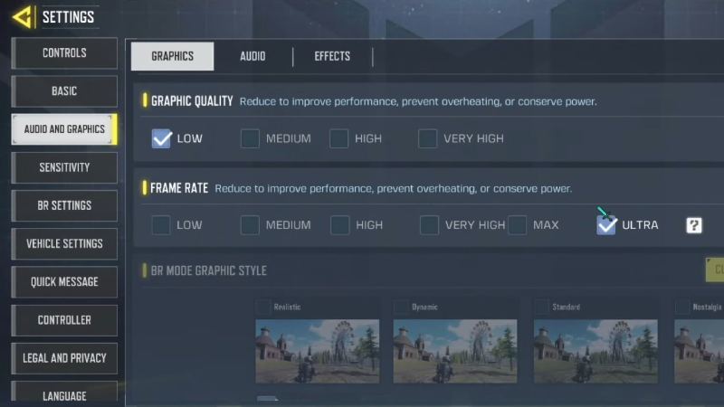 COD Mobile 120 fps enable