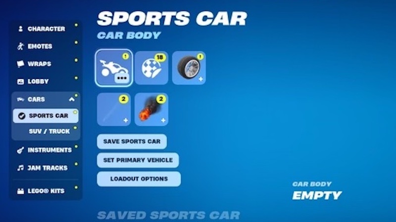 Rocket League customizable part: Car body