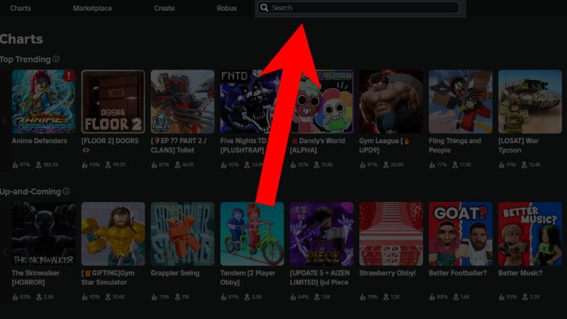 Search for the username