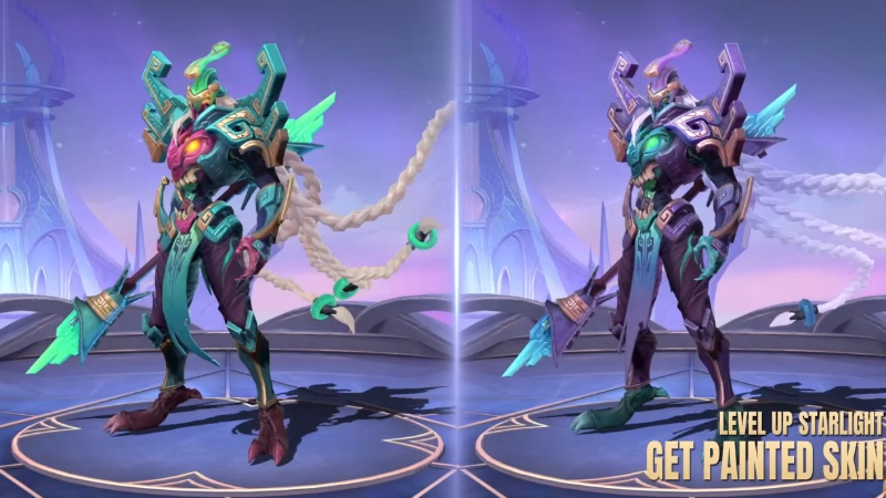 Death's Shadow Zhask skin in MLBB