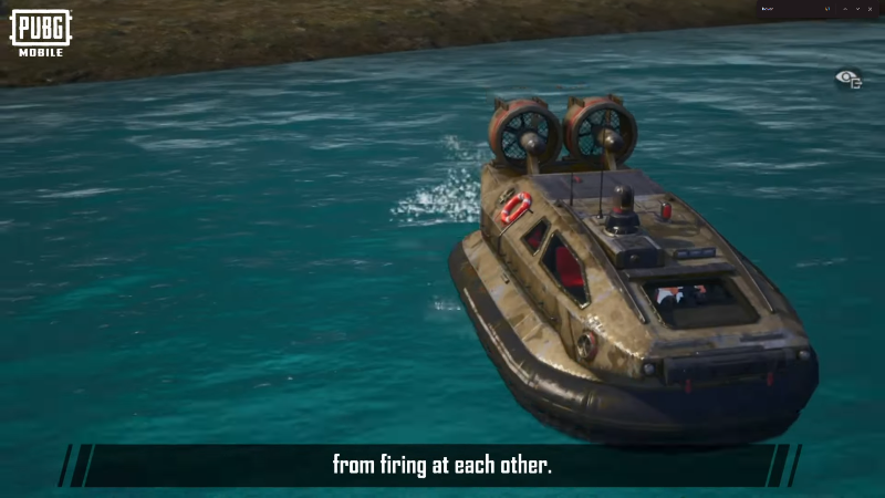 Hovercraft new vehicle in PUBG Mobile 3.4