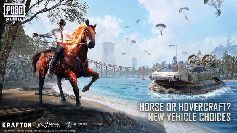 Horse and Hovercraft in PUBG Mobile 3.4