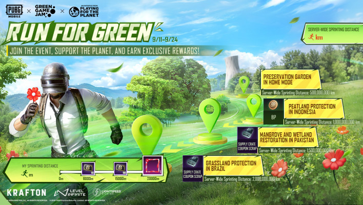 Rewards in the Run for Green Event in PUBG Mobile