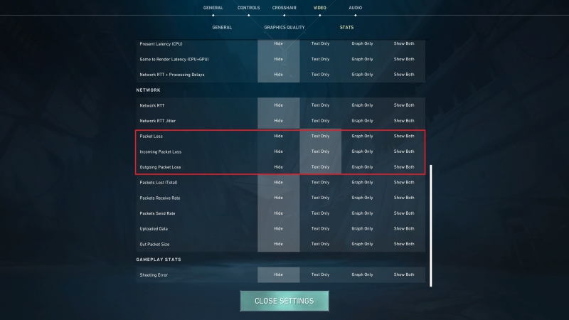 packet loss valorant