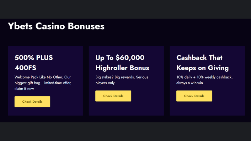 ybets bonuses