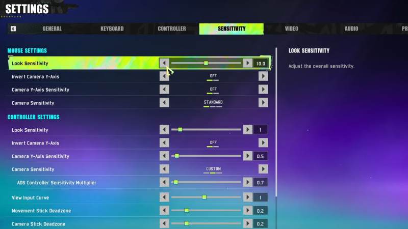 How to change sensitivity settings in Fragpunk