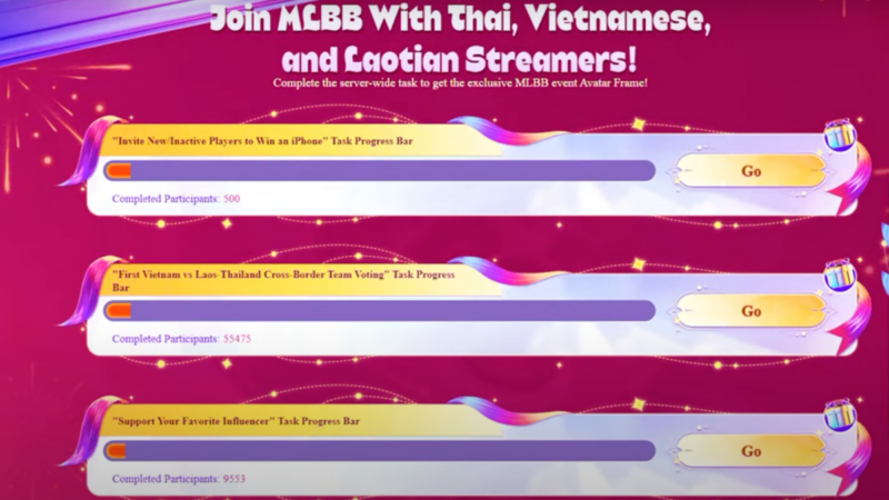 Mlbb Thailand Vietnam Laos Streamer Showdown Event: