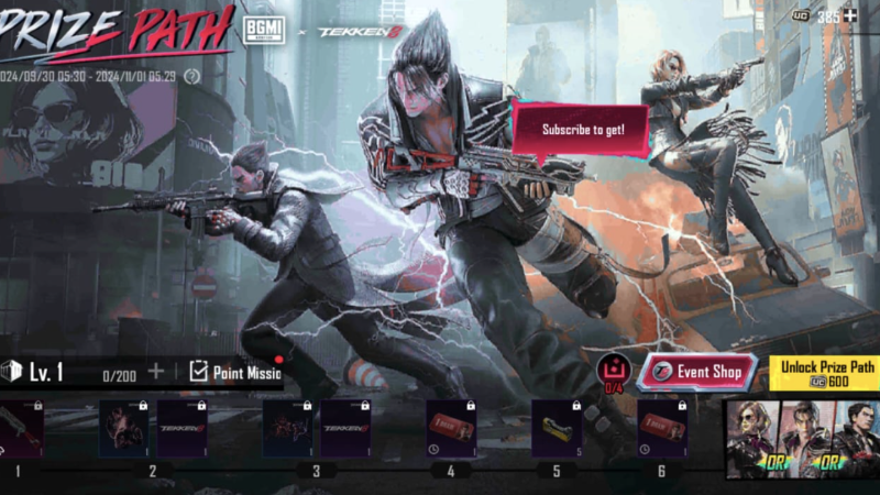 BGMI X TEKKEN 8 Prize Path Rewards
