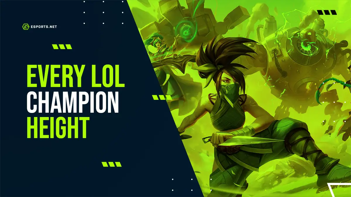 All LoL Champions Height - Ordered from smallest to tallest