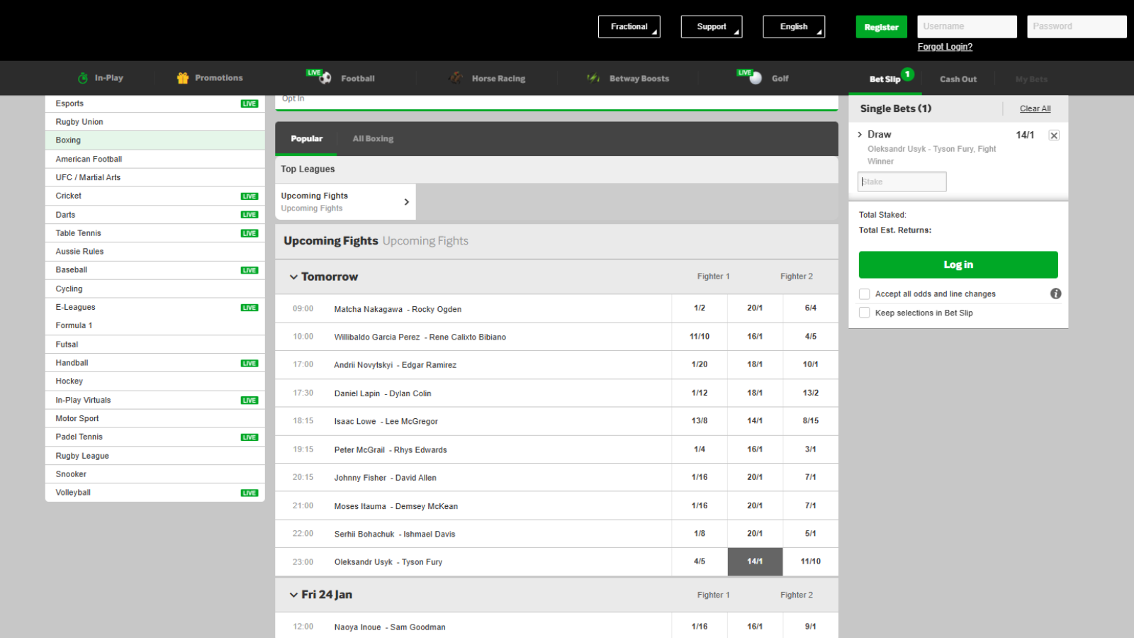 Screenshot showing a 3-way line money bet